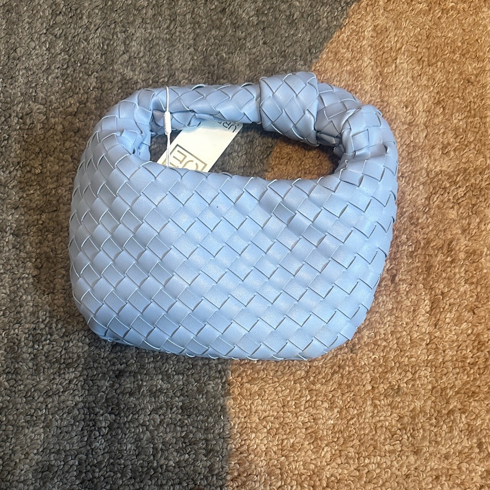 Woven Light Blue Handbag